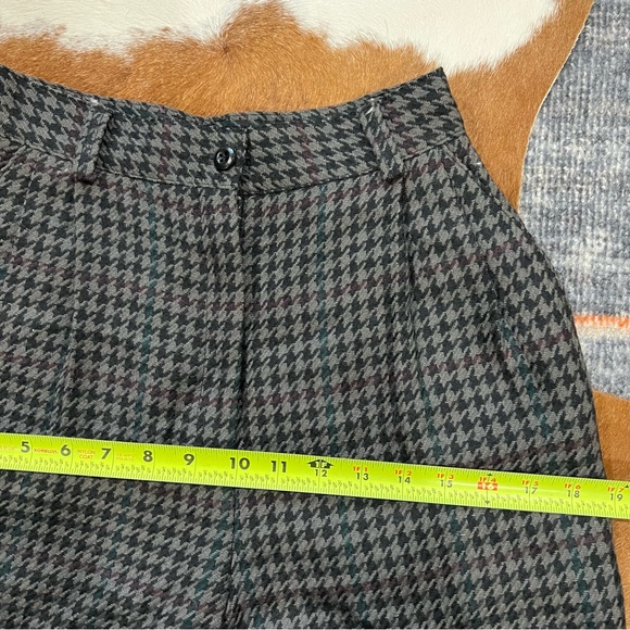 Vintage Sparrs Concepts WOOL GRAY/BLACK HOUNDSTOOTH PANTS Size 6 High Rise - Picture 7 of 7